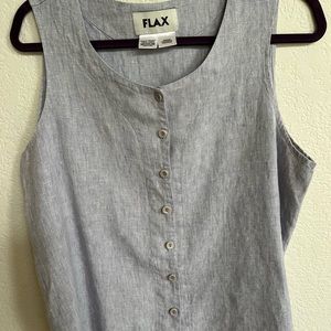 Flax button front tank.